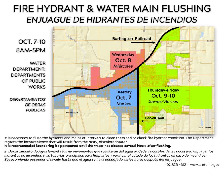 hydrant flushing oct. 7-10